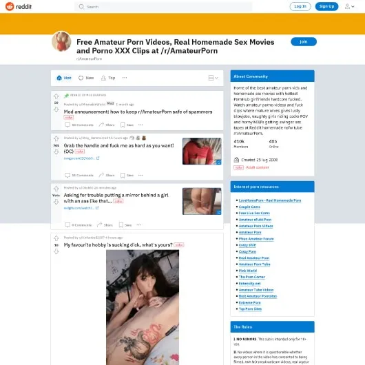 Visit r/AmateurPorn