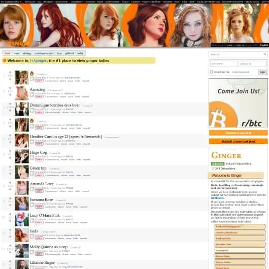 Visit /r/Ginger