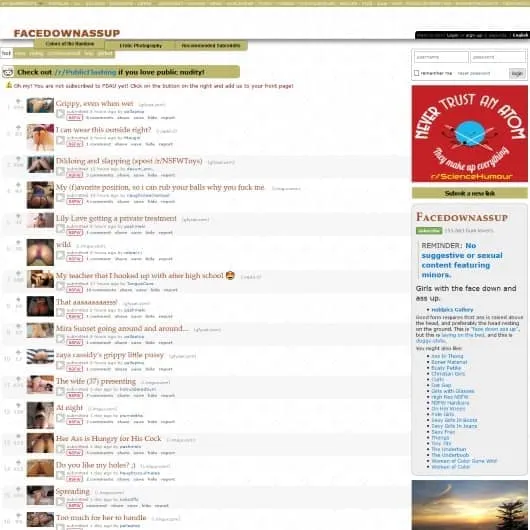 Visit /r/FaceDownAssUp
