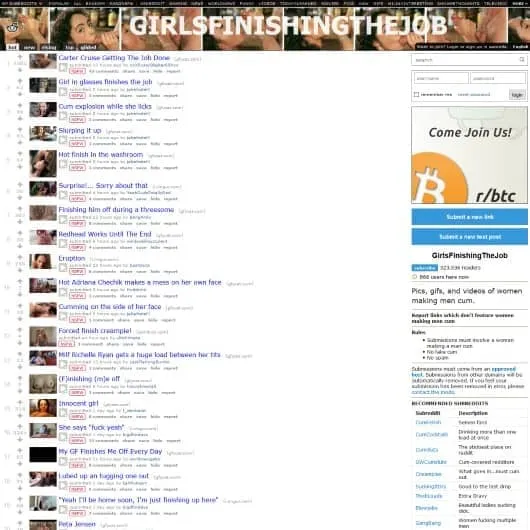 Visit /r/GirlsFinishingTheJob